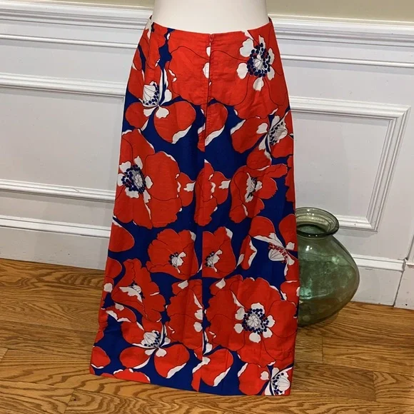Vintage Hand-made Poppy Maxi Skirt - Picture 4 of 8